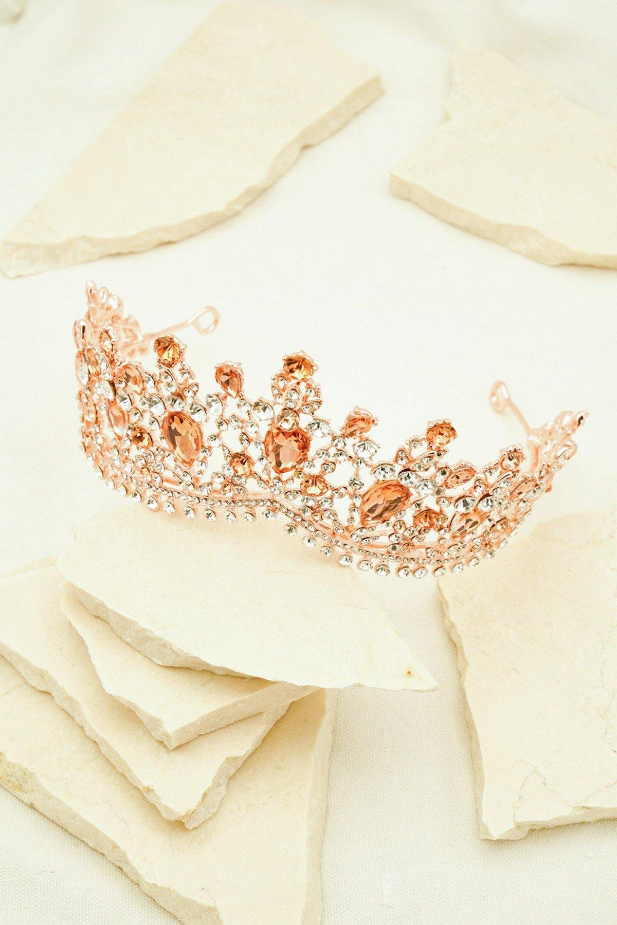 Wedding Crystal Rhinestones Tiara Crown - The Dress Outlet