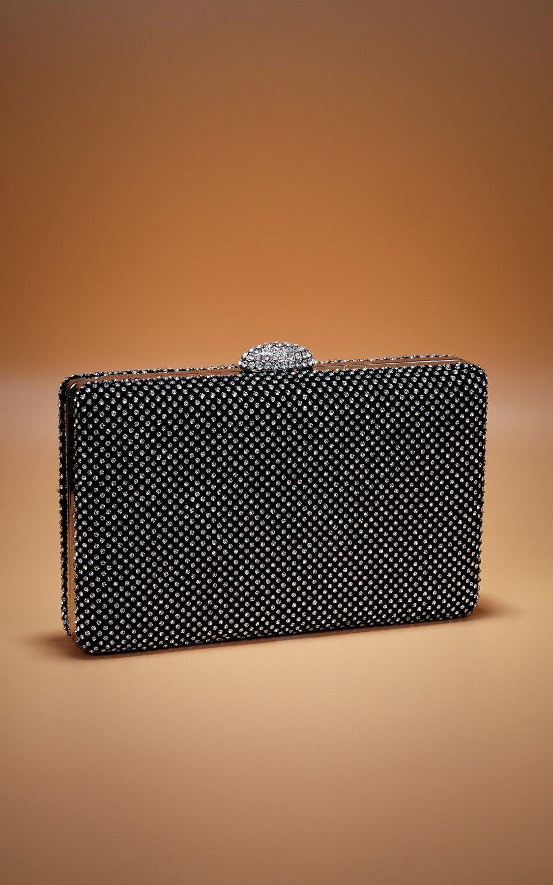 Wedding Diamante Shield Box Squire Clutch Bag
