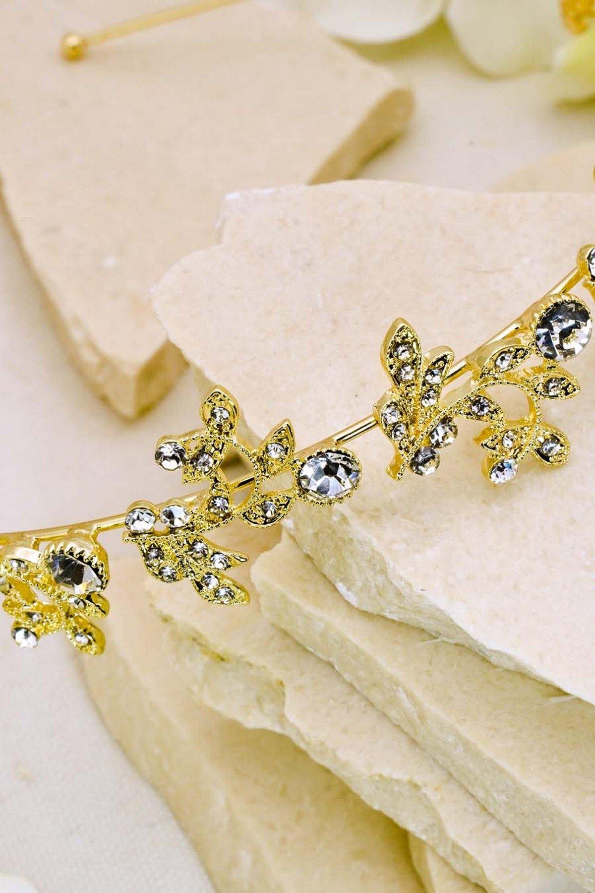 Wedding Headband Rhinestone Embellished Headpiece
